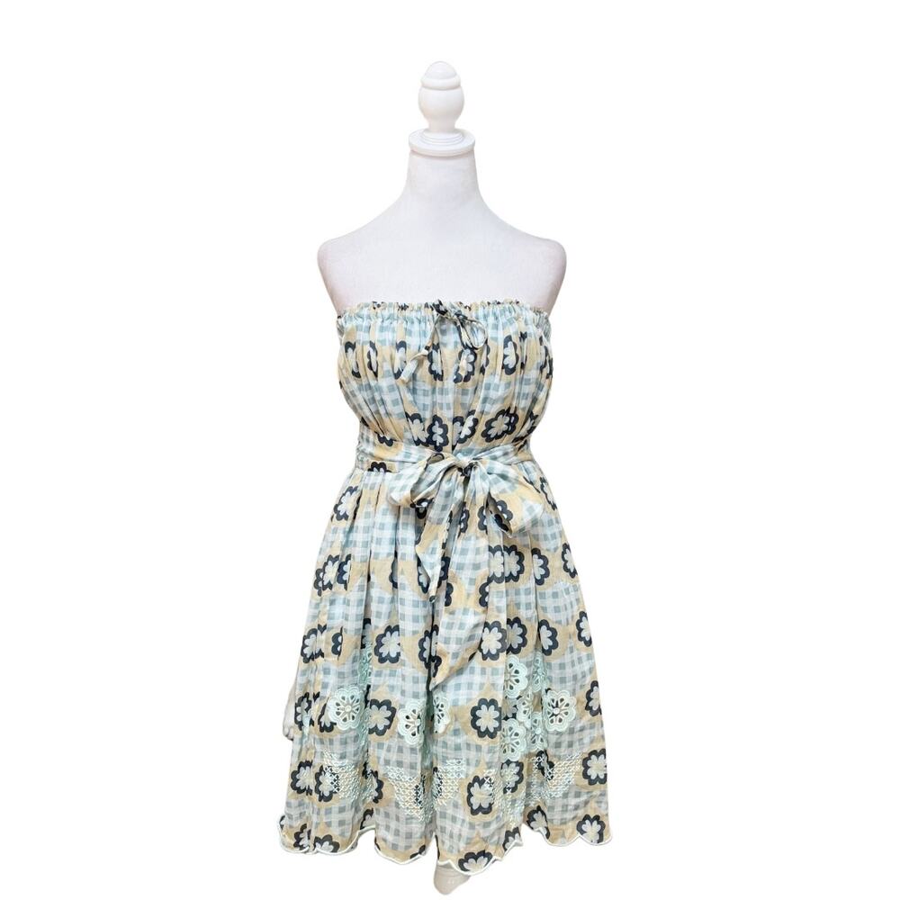 Innika Choo Cotton Mini Dress 2 NWT Blue - Picture 5 of 9